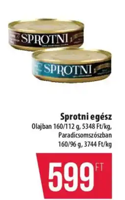 Coop Sprotni egész ajánlat