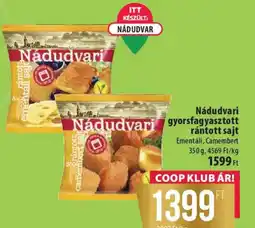 Coop Nádudvari gyorsfagyasztott rántott sajt ajánlat