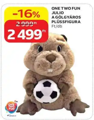 ONE TWO FUN JULIO A GÓLGYÁROS PLÜSSFIGURA