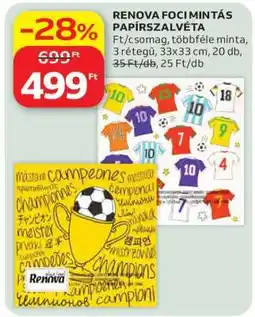 Auchan RENOVA FOCI MINTÁS PAPÍRSZALVÉTA ajánlat