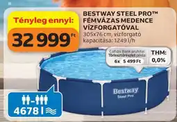 Auchan BESTWAY STEEL PRO FÉMVÁZAS MEDENCE VÍZFORGATÓVAL ajánlat