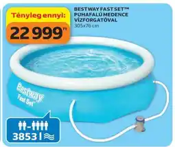 Auchan BESTWAY FAST SET PUHAFALÚ MEDENCE VÍZFORGATÓVAL ajánlat
