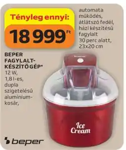 Auchan BEPER FAGYLALT-KÉSZÍTŐ GÉP ajánlat