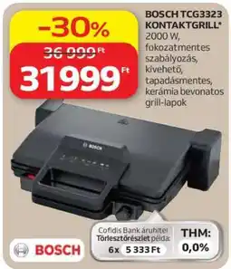 Auchan BOSCH TCG3323 Kontaktgrill ajánlat