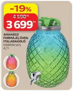Auchan Ananász formájú, üveg italadagoló ajánlat