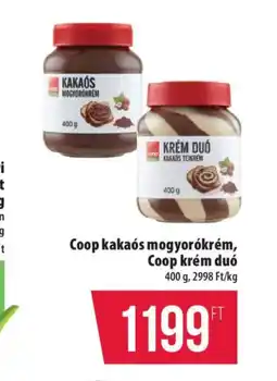Coop Coop kakaós mogyorókrém, Coop krém duó ajánlat