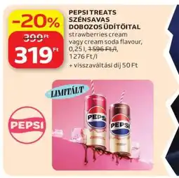 Auchan PEPSI TREATS SZÉNSAVAS DOBOZOS ÜDÍTŐITAL ajánlat