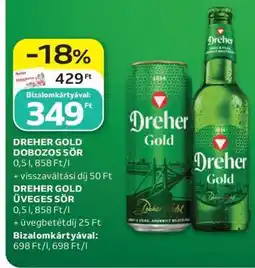Auchan Dreher Gold Dobozos Sör ajánlat