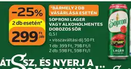 Auchan Soproni Lager vagy alkoholmentes dobozos sör ajánlat