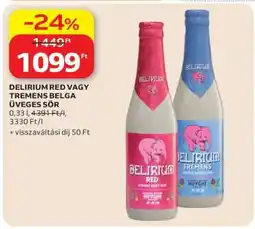 Auchan Delirium Red vagy Tremens Belga Üveges Sör ajánlat