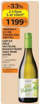 Auchan Lisicza Zöld Veltelini, Ravasz Fehér vagy Rosé Cuvée ajánlat