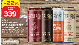 Auchan PÉCSI PRÉMIUM MEGGY, BARNA, CRAFT APA VAGY SZŰRETLEN DOBOZOS BÚZASÖR ajánlat