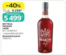 Auchan BOTTEGA NEGRONI LIKŐR ajánlat