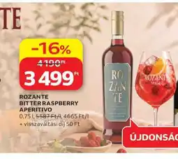Auchan ROZANTE BITTER RASPBERRY APERITIVO ajánlat