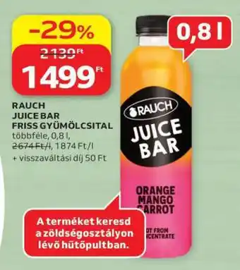 Auchan Rauch Juice Bar Friss Gyümölcsital ajánlat