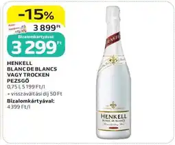 Auchan HENKELL BLANC DE BLANCS VAGY TROCKEN PEZSGŐ ajánlat