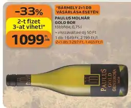 Auchan PAULUS MOLNÁR GOLD BOR ajánlat