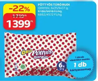 Auchan PÖTTYÖS Túró Rudi ajánlat