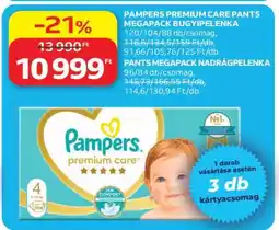 Auchan PAMPERS PREMIUM CARE PANTS MEGAPACK BUGYIPELENKA ajánlat