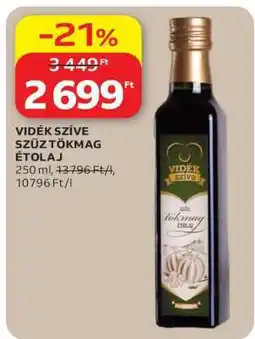 Auchan VIDÉK SZÍVE SZŰZ TÖKMAG ÉTOLAJ ajánlat