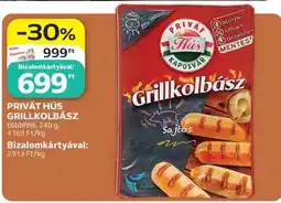 Auchan PRIVÁT HÚS GRILLKOLBÁSZ ajánlat