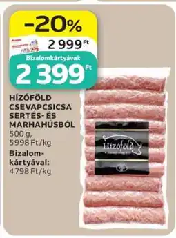 Auchan Hízóföld Csevapcsicsa Sertés- és Marhahúsból ajánlat