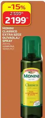 Auchan MONINI CLASSICO EXTRA SZŰZ OLÍVAOLAJ SPRAY ajánlat