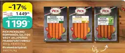 Auchan PICK Picolino Roppanós, Sajtos vagy Jalapeños Frankfurti Virsli ajánlat