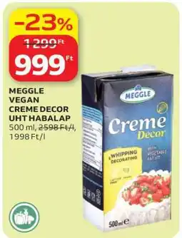 Auchan MEGGLE VEGÁN CREME DECOR UHT HABALAP ajánlat