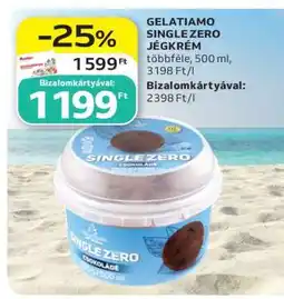 Auchan GELATIAMO SINGLE ZERO JÉGKRÉM ajánlat