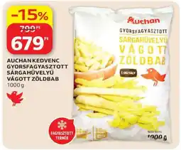 Auchan AUCHAN KEDVENC GYORSFAGYASZTOTT SÁRGAHÜVELYŰ VÁGOTT ZÖLDBAB ajánlat