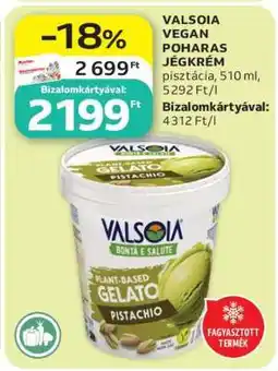 Auchan VALSOIA VEGÁN POHARAS JÉGKRÉM ajánlat