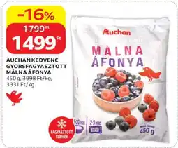 Auchan AUCHAN KEDVENC GYORSFAGYASZTOTT MÁLNA ÁFONYA ajánlat