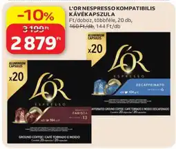 Auchan L'OR Nespresso kompatibilis kávékapszula ajánlat