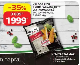 Auchan VALDOR ZIZU GYORSFAGYASZTOTT CSIRKEMELLFILÉ ajánlat