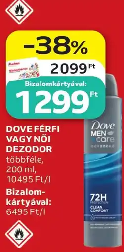 Auchan DOVE FÉRFI VAGY NŐI DEZODOR ajánlat