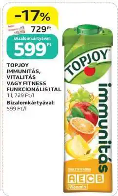 Auchan TOPJOY IMMUNITÁS, VITALITÁS VAGY FITNESS FUNKCIONÁLIS ITAL ajánlat