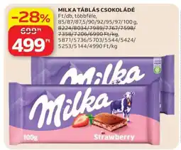 Auchan MILKA Táblás csokoládé ajánlat
