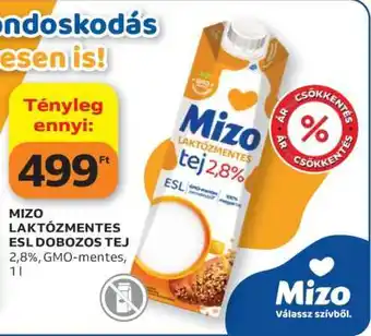 Auchan Mizo Laktózmentes ESL Dobozos Tej ajánlat