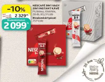 Auchan NESCAFÉ 3IN1 VAGY 2IN1 INSTANT KÁVÉ ajánlat