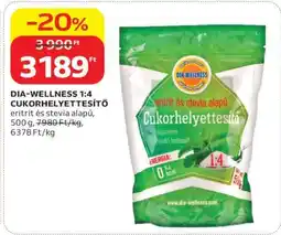 Auchan DIA-WELLNESS 1:4 Cukorhelyettesítő ajánlat