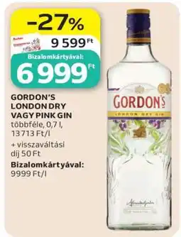 Auchan Gordon’s London Dry vagy Pink Gin ajánlat