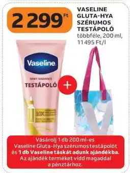 Auchan VASELINE GLUTA-HYA SZÉRUMOS TESTÁPOLÓ ajánlat