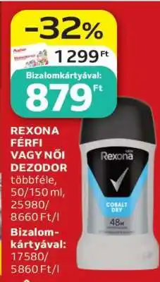 Auchan REXONA FÉRFI VAGY NŐI DEZODOR ajánlat