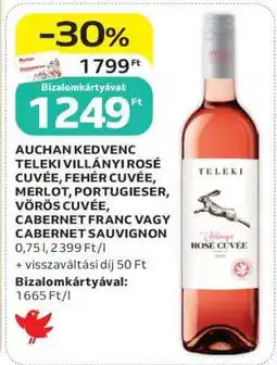 Auchan Auchan Kedvenc Teleki Villányi Rosé Cuvée ajánlat