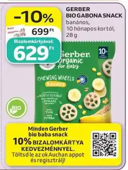 Auchan GERBER BIO GABONA SNACK ajánlat