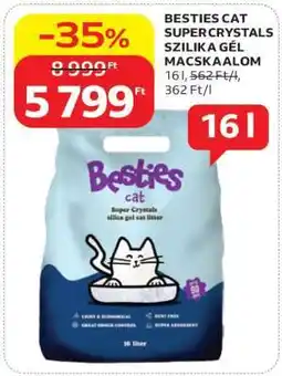 Auchan BESTIES CAT SUPER CRYSTALS SZILIKA GÉL MACSKAALOM ajánlat