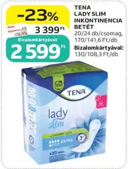 Auchan TENA Lady Slim Inkontinencia Betét ajánlat