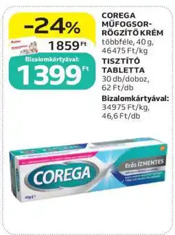 Auchan COREGA Műfogsorrögzítő Krém ajánlat