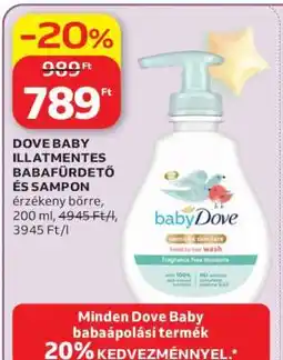 Auchan Dove Baby Illatmentes Babafürdető és Sampon ajánlat